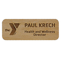 Alder Wood Name Badge