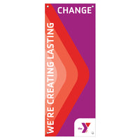 2' x 5' 3" WE'RE CREATING LASTING CHANGE Banner