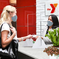 Clear Plexiglass Sneeze Guard with Triangle Legs