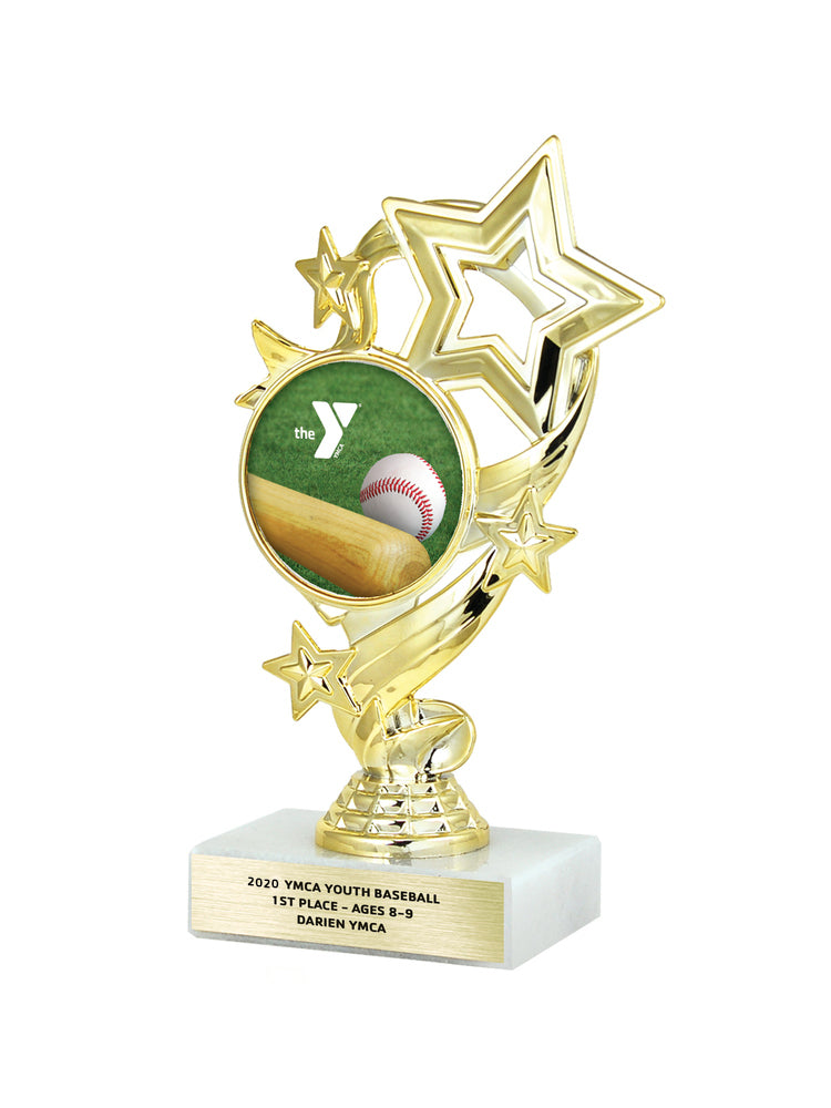 7" Winding Star Trophy with Choice of Y logo or Activity Insert