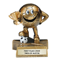 4" Lil' Buddies Soccer Trophy with Personalized Plate