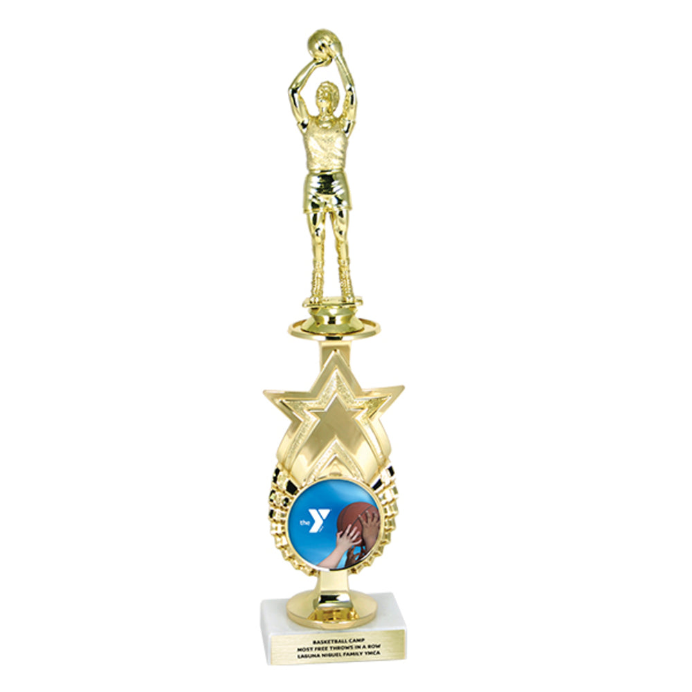 14" Symmetrical Star Insert Figure Trophy