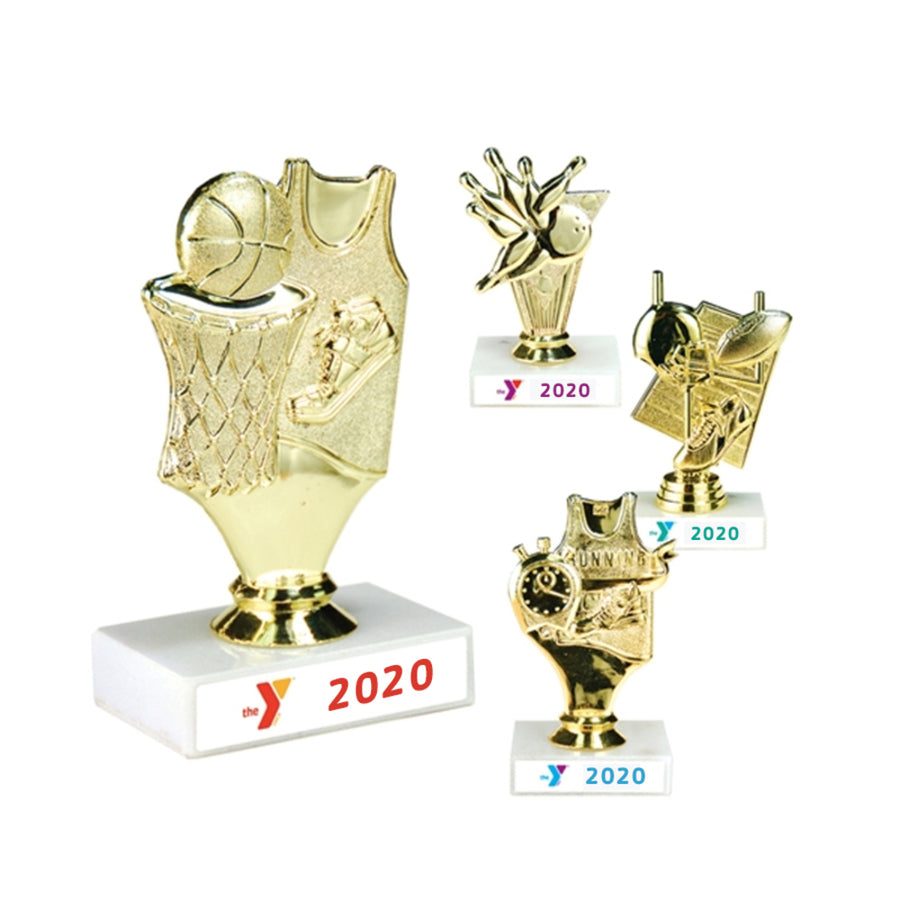 5½" Sport Theme Trophy with Y Year/Logo Label