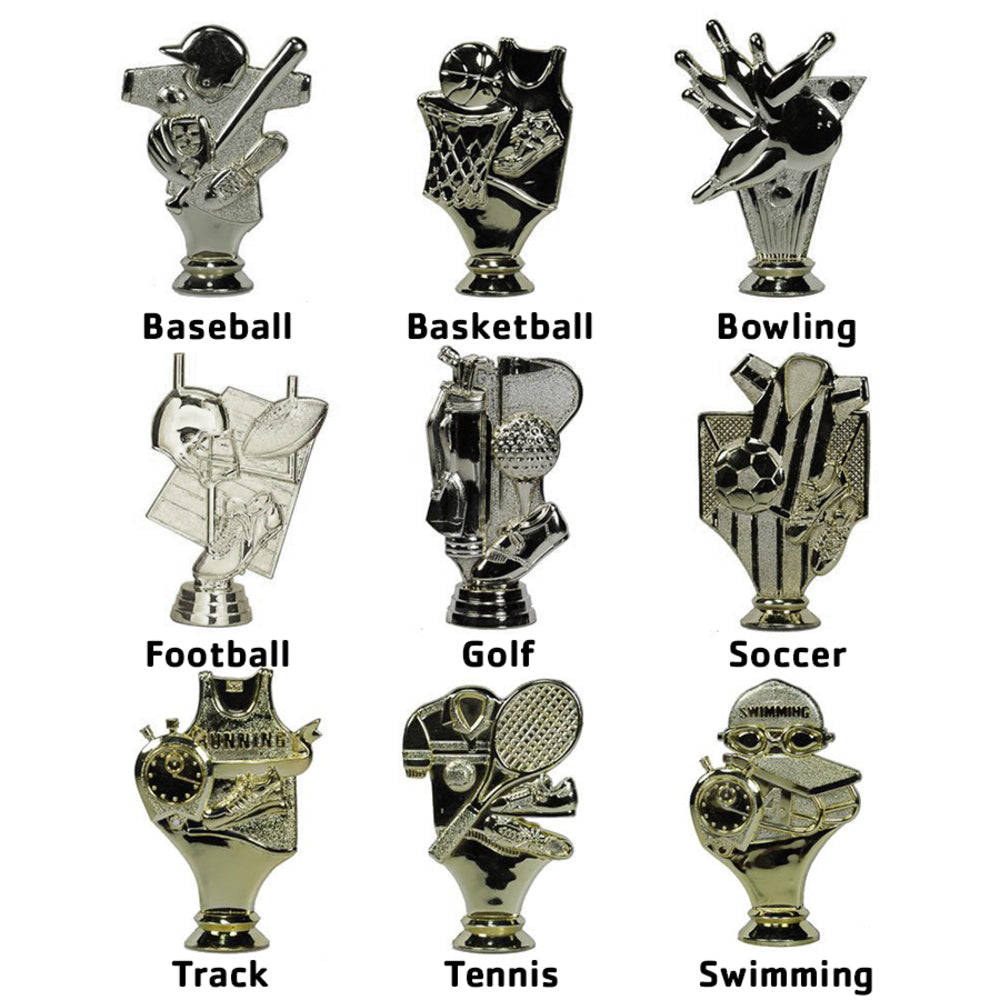 5½" Sport Theme Trophy with Y Year/Logo Label