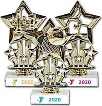 7" Golden star Sport-Theme Trophy