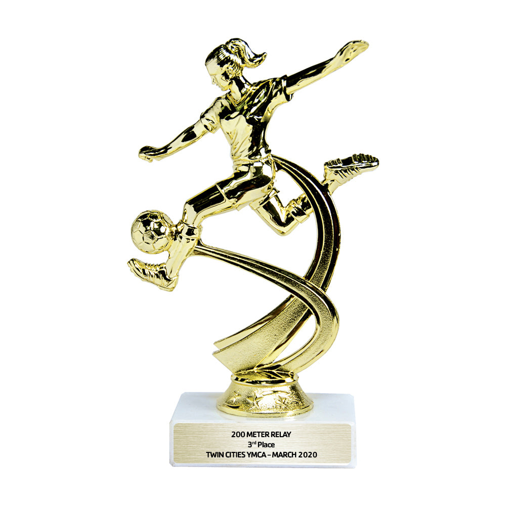 7½" Motion Figure Trophy with Y Year Label