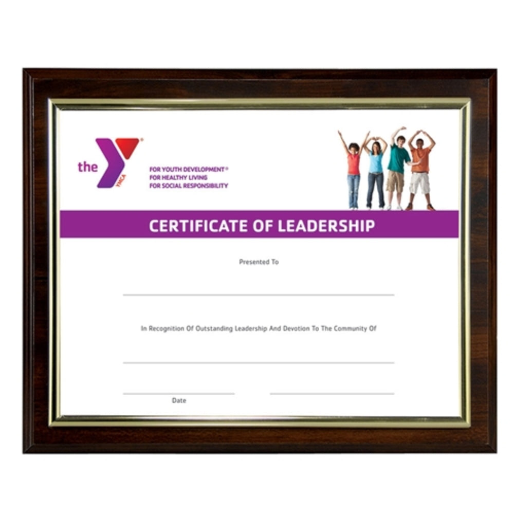 Walnut Finish Slide-In Certificate Plaque