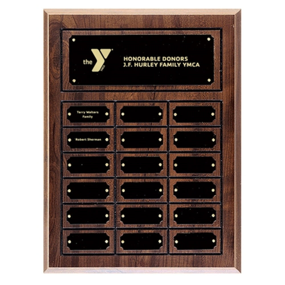 YMCA Cherry Finish Perpetual Plaque