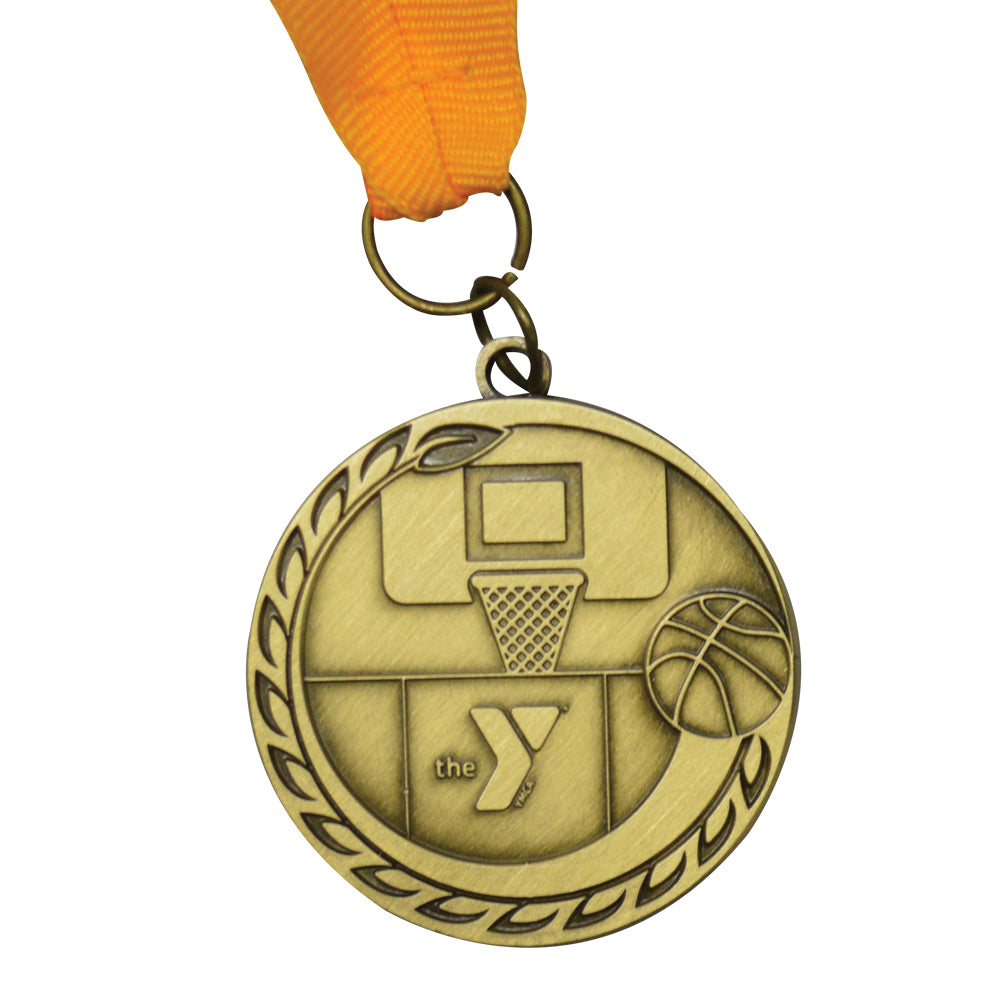 1¾" Basketball Budget Medallion