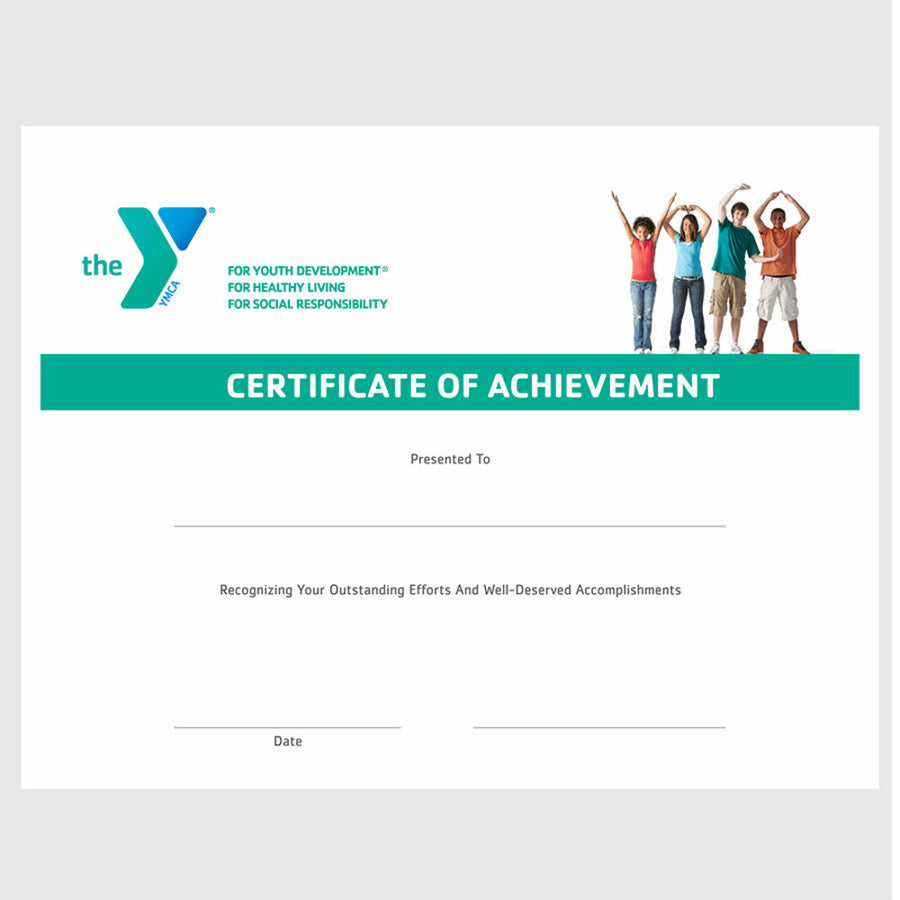YMCA Certificates of Achievement (Pack of 25)