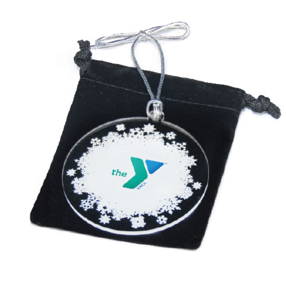 YMCA Acrylic Circle Snowflake Ornament