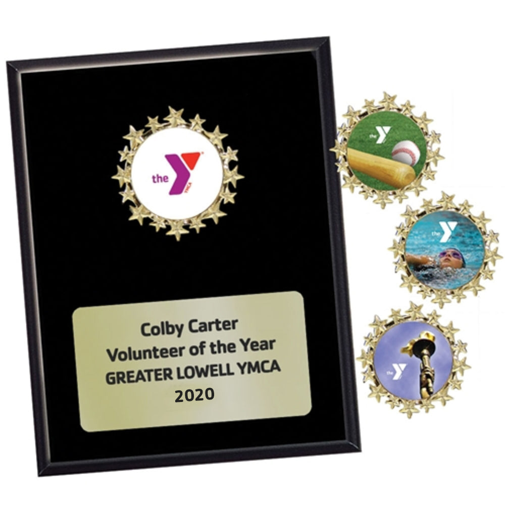 Ebony Finish Star Plaque with Y Logo or Activity Insert