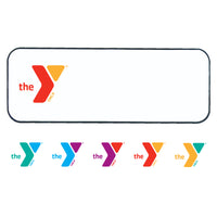 White Y Name Badge NO ENGRAVING