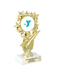 6½" Star Figure Trophy with Y Logo Insert