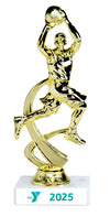 7½" Motion Figure Trophy with Y Year Label