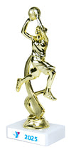 7½" Motion Figure Trophy with Y Year Label